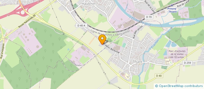 localisation de l'entreprise DESMEDT ALARME SERVICES  THIANT