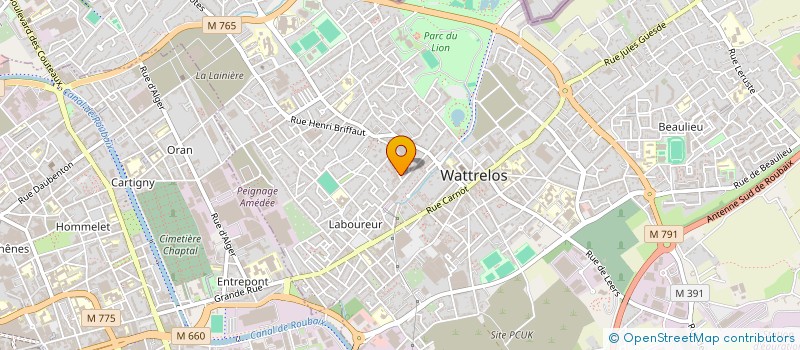 localisation de l'entreprise DESMET MEDICAL à WATTRELOS