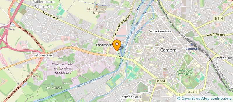 localisation de l'entreprise DESMET SAS à CAMBRAI