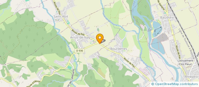 localisation de l'entreprise DESPAGNET TP à ARROS-DE-NAY
