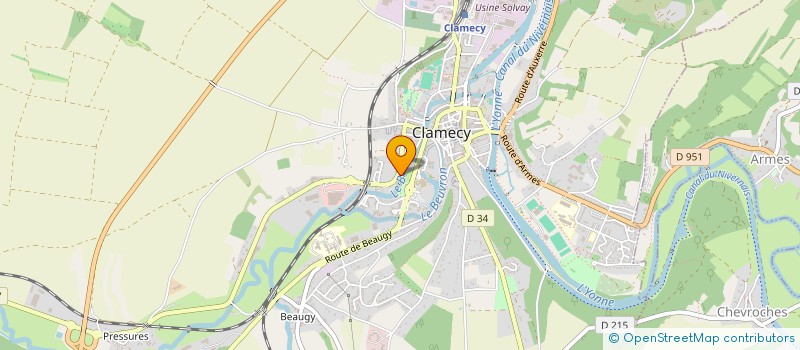 localisation de l'entreprise DESPIGNES + ELEC à CLAMECY
