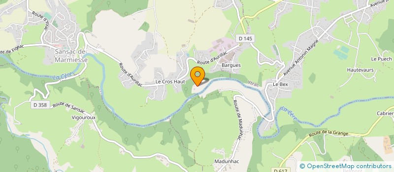 localisation de l'entreprise DESPRAT & SAINT VERNY à SANSAC-DE-MARMIESSE