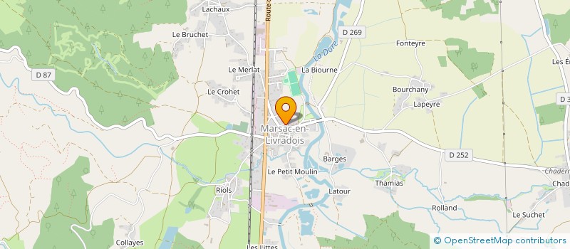 localisation de l'entreprise DESSAIGNE EXPLOITATION FORESTIERE  MARSAC-EN-LIVRADOIS