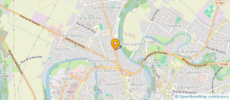 localisation de l'entreprise DESSAUD-JEAN à NIORT