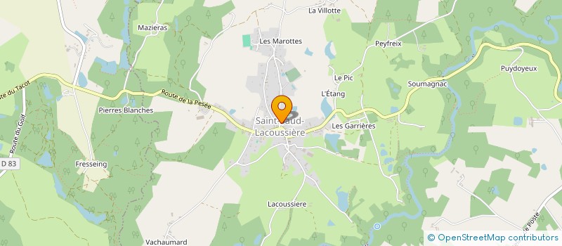 localisation de l'entreprise DESSIMOULIE  SAINT-SAUD-LACOUSSIERE