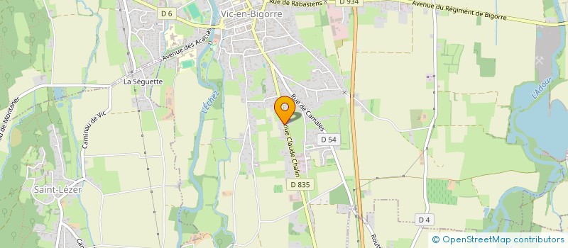 localisation de l'entreprise DESSIN . GLOBAL . INGENIERIE  VIC-EN-BIGORRE