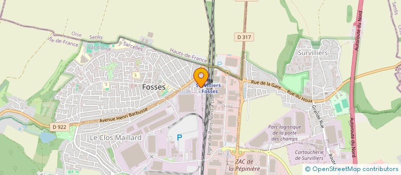 localisation de l'entreprise DESTACA SCI  FOSSES