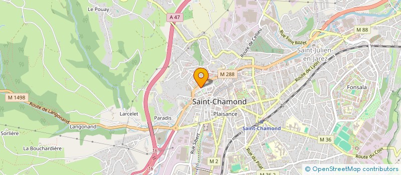 localisation de l'entreprise DESTEL à SAINT-CHAMOND