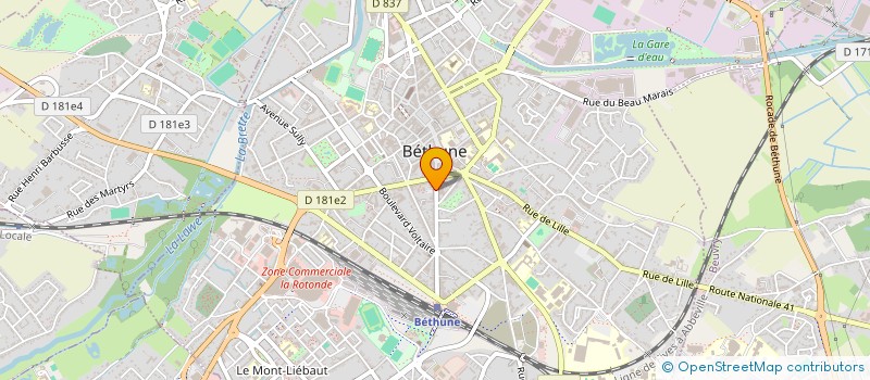localisation de l'entreprise DESTINATION CONSEIL à BETHUNE