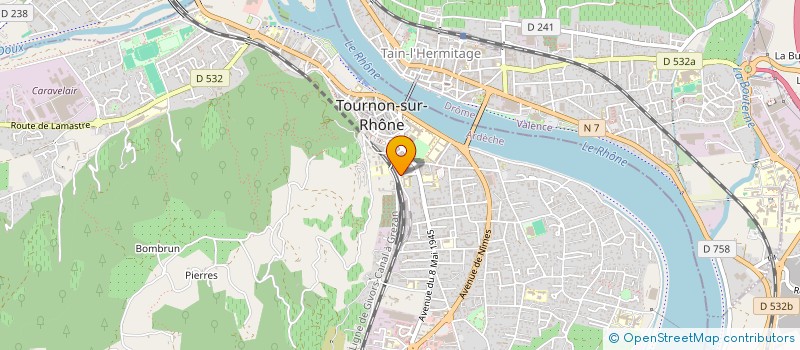 localisation de l'entreprise DESTINATION GUITARE à TOURNON-SUR-RHONE