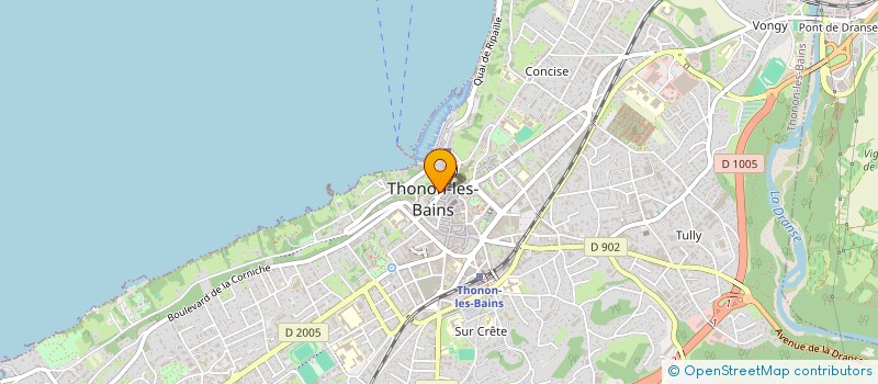 localisation de l'entreprise DESTINATION THONON à THONON-LES-BAINS