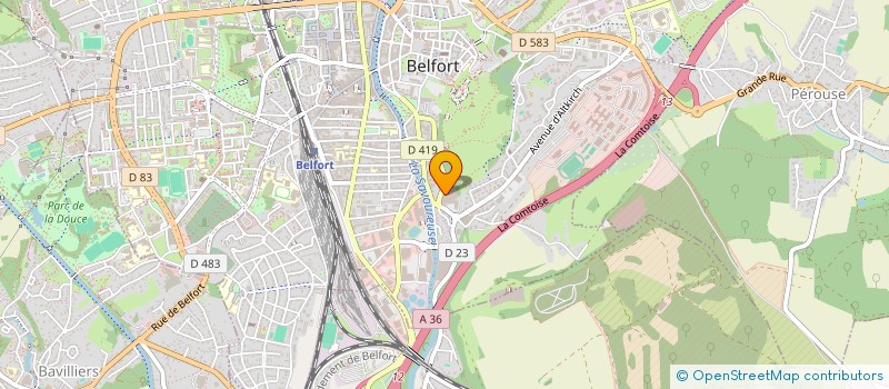 localisation de l'entreprise DESTOCK'LAND à BELFORT