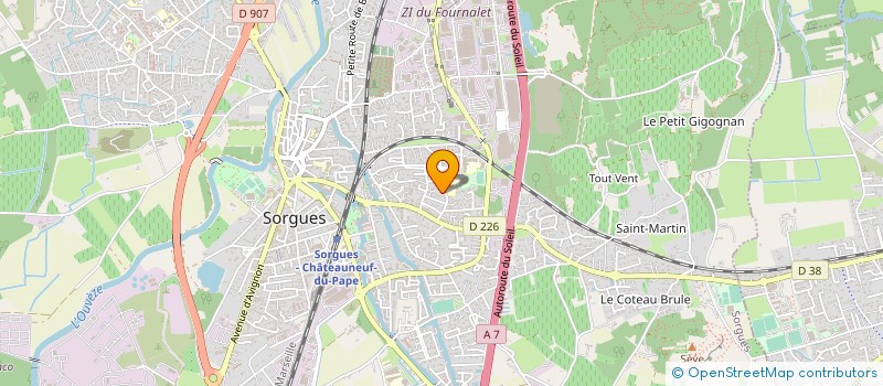 localisation de l'entreprise DESTOCK PNEUS à SORGUES