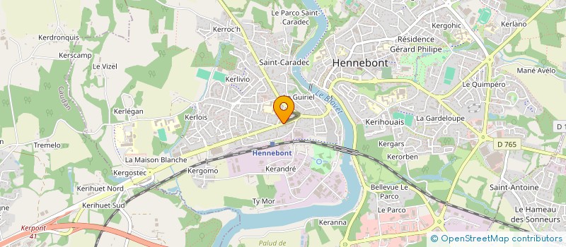localisation de l'entreprise DESTOCK TISSUS à HENNEBONT