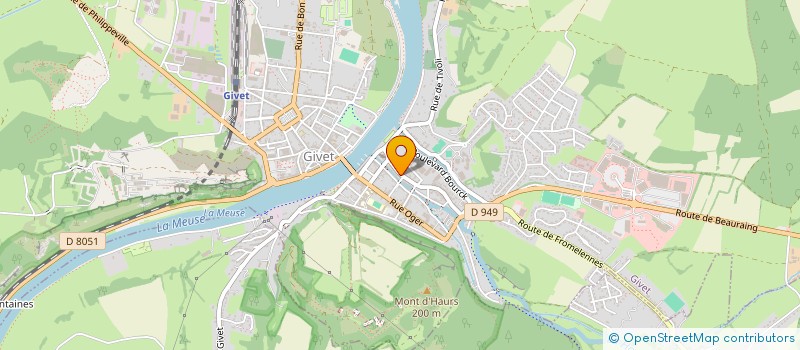 localisation de l'entreprise DESTOCKAGE FRANCO-BELGE  GIVET