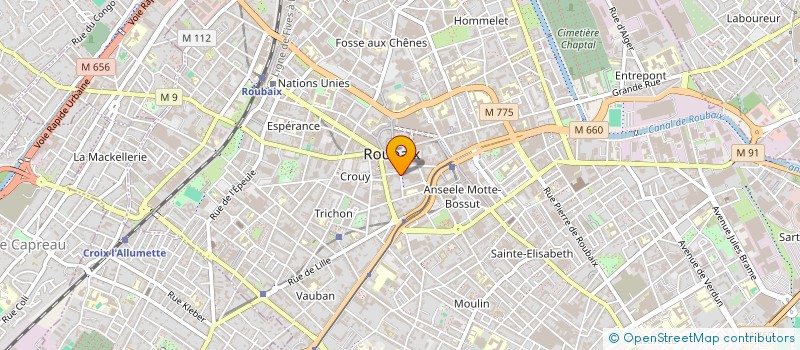localisation de l'entreprise DESTOPTIC à ROUBAIX