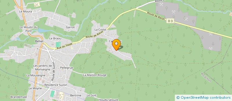 localisation de l'entreprise DESTOUESSE DOMENGE  BELIN-BELIET