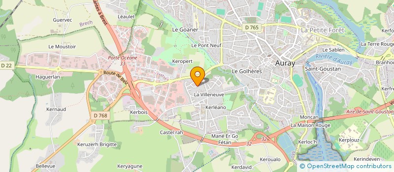 localisation de l'entreprise DESURY CHARPENTE à AURAY