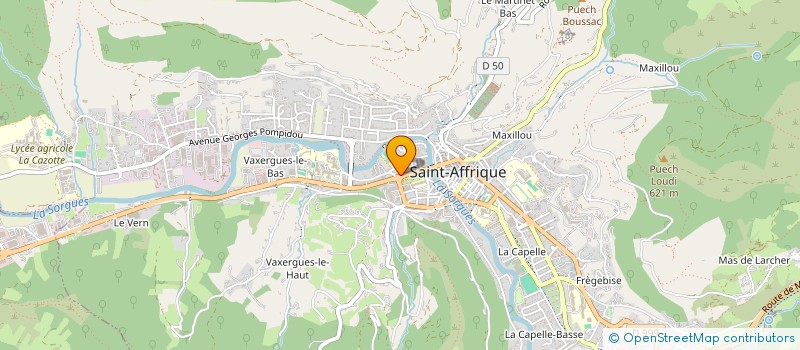 localisation de l'entreprise DET12 à SAINT-AFFRIQUE