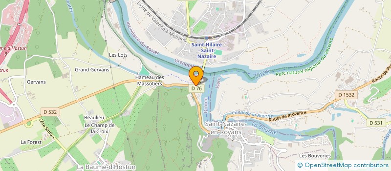 localisation de l'entreprise DETEC 26  SAINT-NAZAIRE-EN-ROYANS