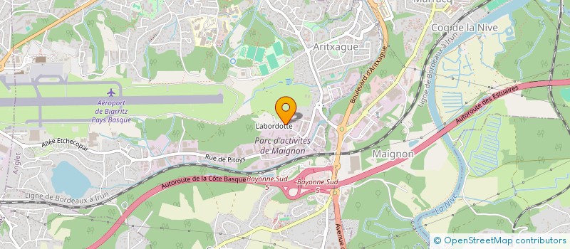 localisation de l'entreprise DETEC BOIS à ANGLET