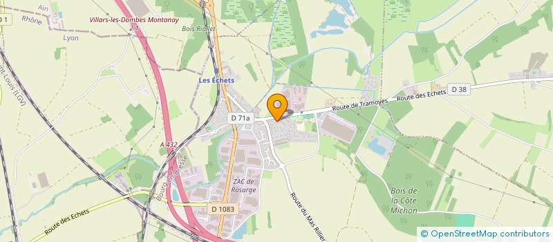 localisation de l'entreprise DETECT ' AVC  MIRIBEL