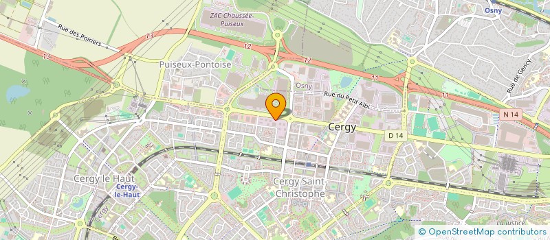 localisation de l'entreprise DETECT INFRA à CERGY