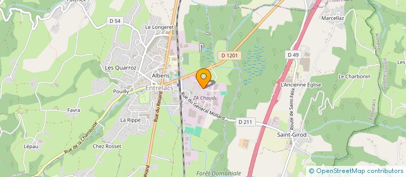 localisation de l'entreprise DETECTALP à ENTRELACS