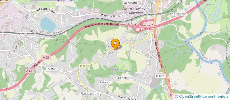 localisation de l'entreprise DETECTION ANALYSE SECURITE - MAINTENANCE à ANGLET