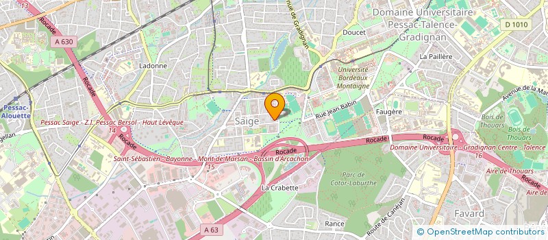 localisation de l'entreprise DETERMIN'ACTION à PESSAC