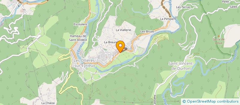 localisation de l'entreprise DETEV FRANCO SUISSE à SAINT-FORTUNAT-SUR-EYRIEUX