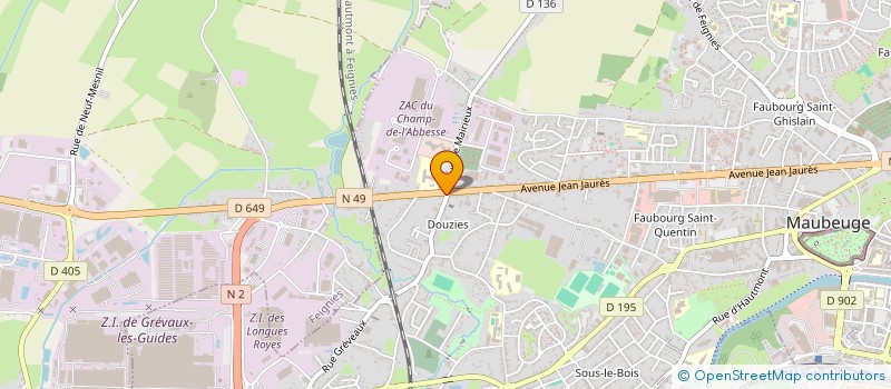 localisation de l'entreprise DETHYE COMBUSTIBLES à MAUBEUGE