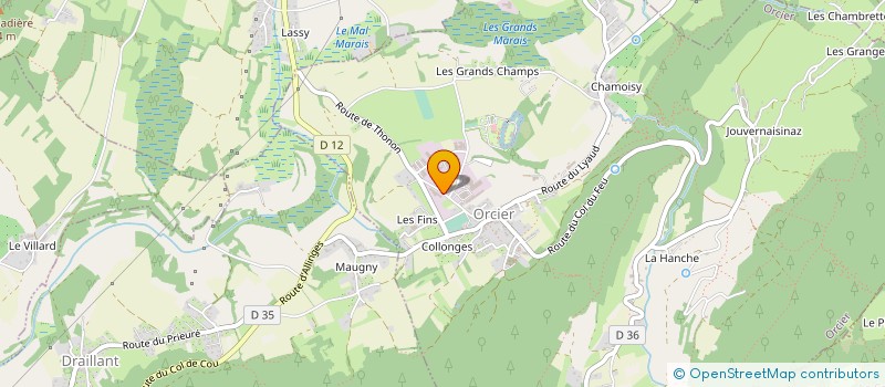 localisation de l'entreprise DETRAZ JEAN-FRANCOIS ET FILS à ORCIER