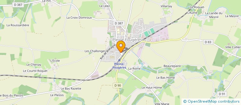 localisation de l'entreprise DETREZ ENERGIES  PLEINE-FOUGERES