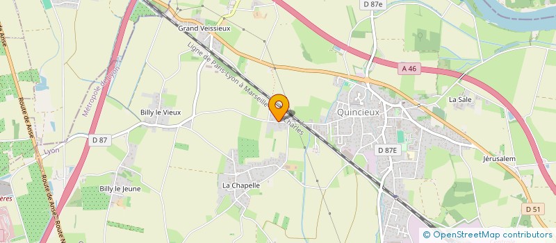 localisation de l'entreprise DETTINGER ET FILS à QUINCIEUX
