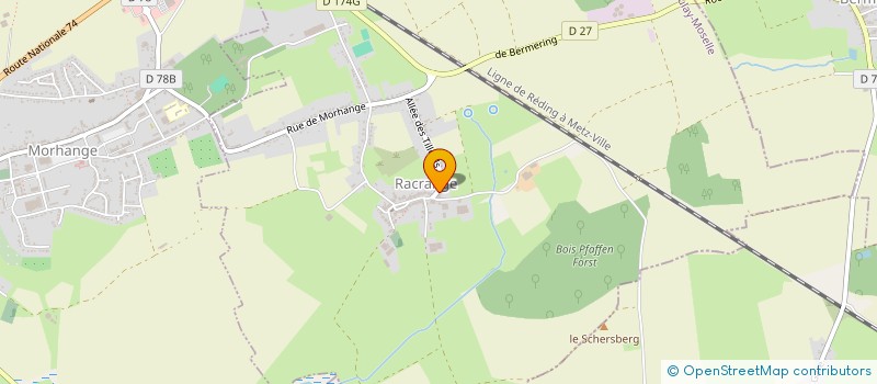 localisation de l'entreprise DETTORI  RACRANGE