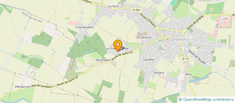 localisation de l'entreprise DEUX AIGUES à SANDILLON