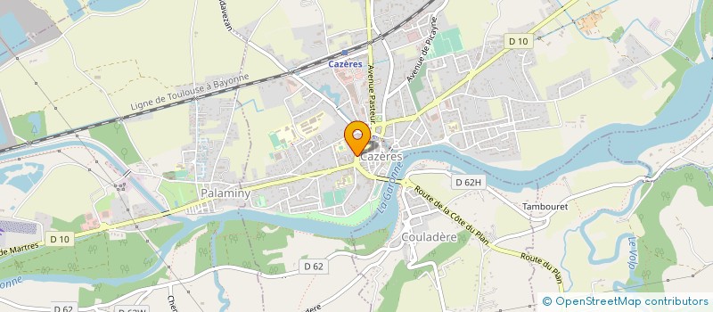 localisation de l'entreprise DEUX ANGES COIFFURE  CAZERES