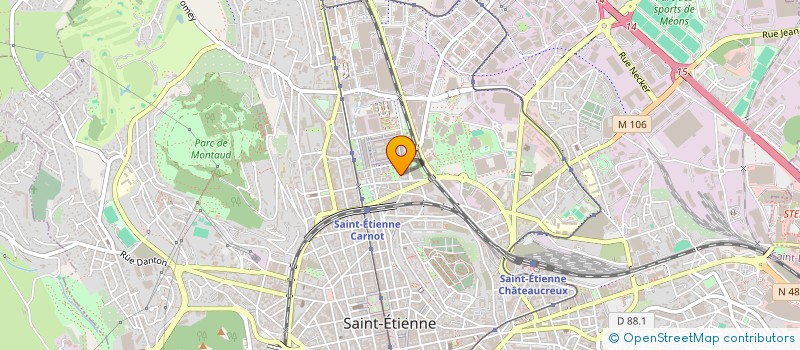 localisation de l'entreprise DEUX JAMBES ET DES PETITES ROUES à SAINT-ETIENNE