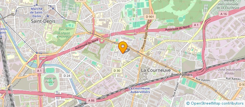 localisation de l'entreprise DEUX LUMIERES à LA COURNEUVE
