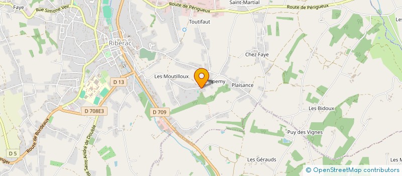 localisation de l'entreprise DEUX MAINS, LES VERGNOLLES  RIBERAC