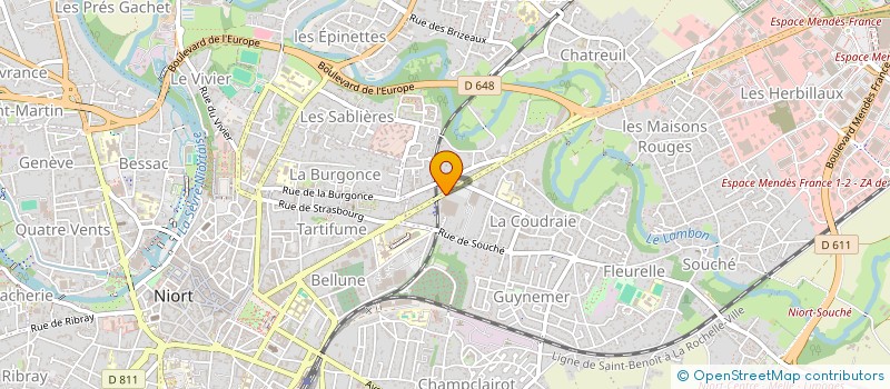 localisation de l'entreprise DEUX-SEVRES AUTOMOBILES DISTRIBUTION  NIORT