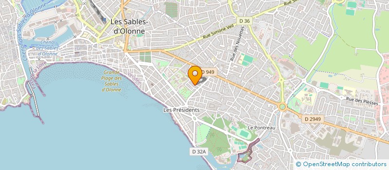 localisation de l'entreprise DEUX-SEVRES BUSINESS CLUB à LES SABLES D'OLONNE