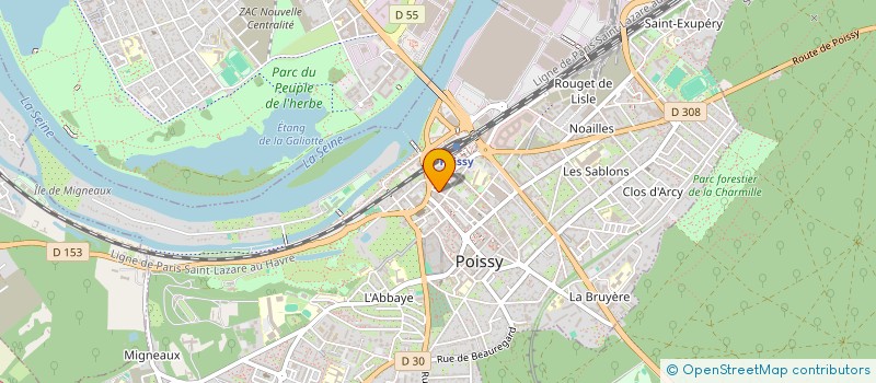 localisation de l'entreprise DEUX TEMPS  POISSY