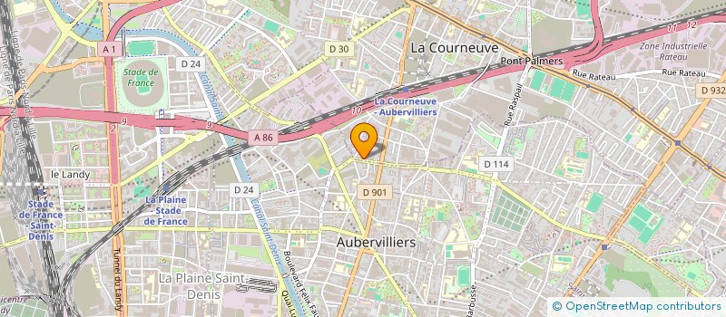 localisation de l'entreprise DEV à LA COURNEUVE