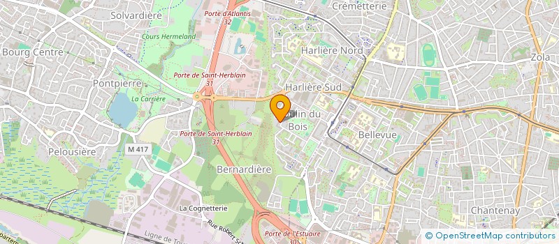 localisation de l'entreprise DEV'ECHO à ST-HERBLAIN