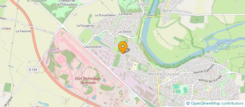 localisation de l'entreprise DEV'R LAB  MONTREUIL-JUIGNE