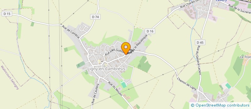 localisation de l'entreprise DEV'SANITAIRE & PLOMBERIE à LIGNY-EN-CAMBRESIS