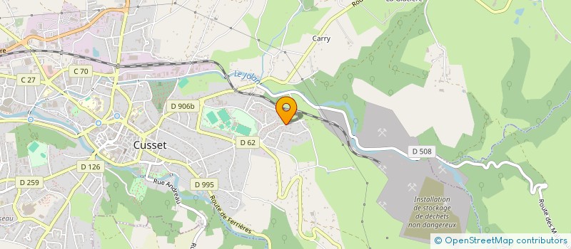 localisation de l'entreprise DEVA à CUSSET