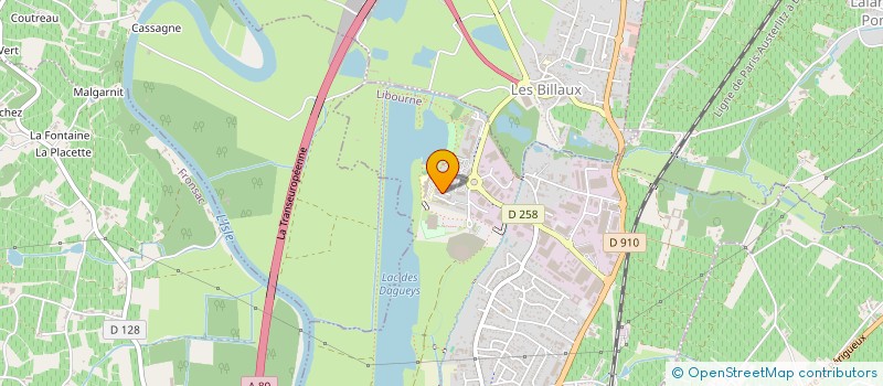 localisation de l'entreprise DEVA à LIBOURNE